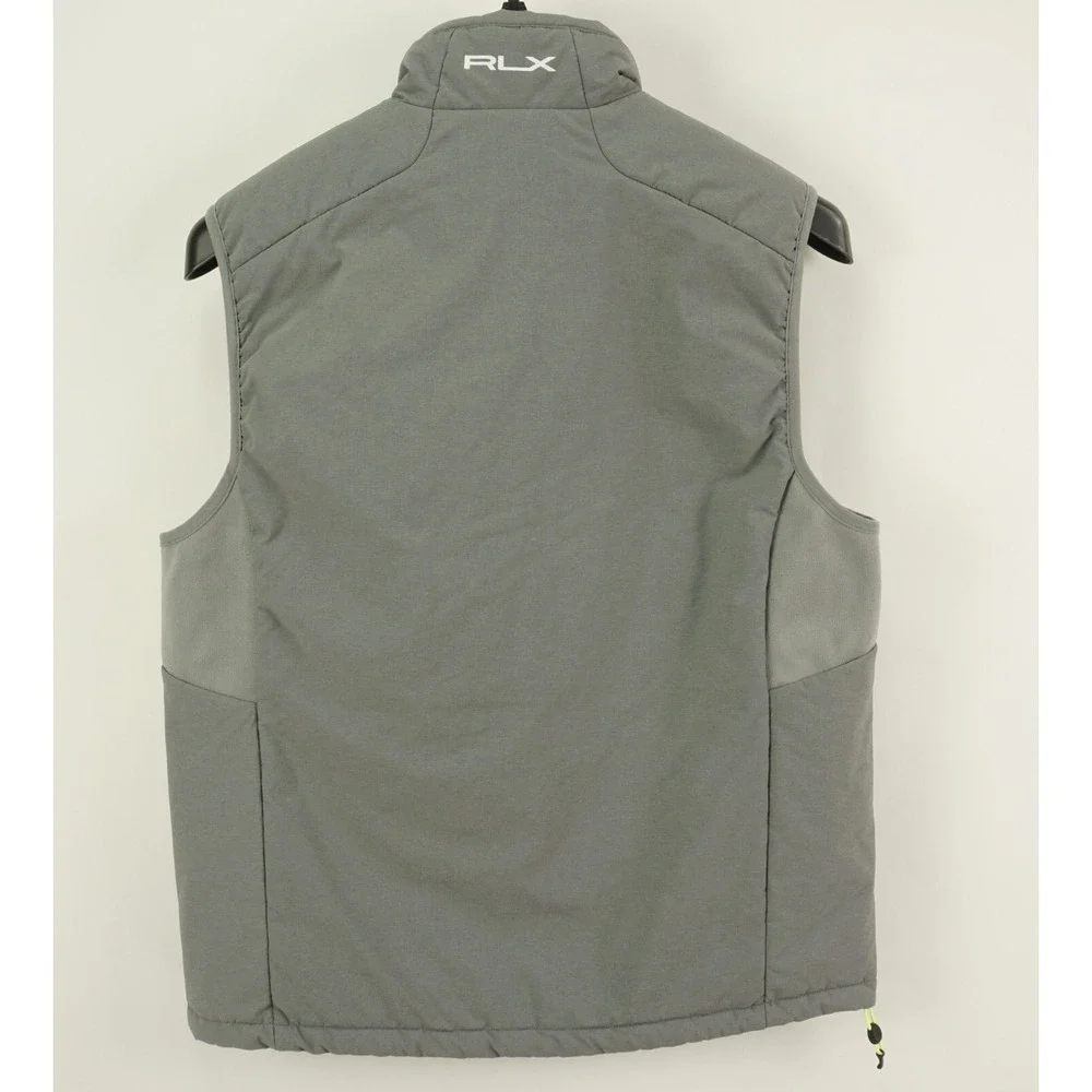 RLX Ralph Lauren Water Resistant Performance Full Zip Vest Mens Medium Gray Golf - Picture 2 of 11